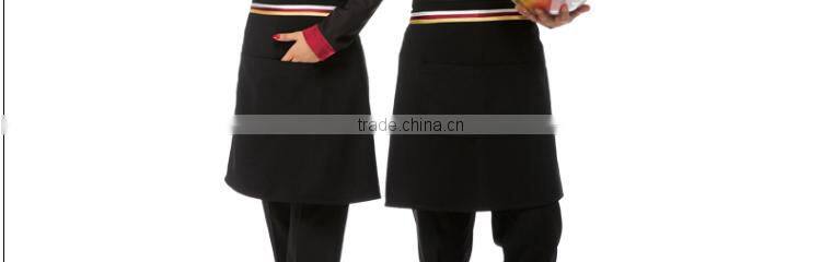 Durable Comfortable Easy Care HASJ Black Chef Waitress Kitchen Mini Aprons