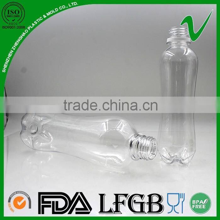 250ml PET clear plastic carbonated drink bottle with food grade