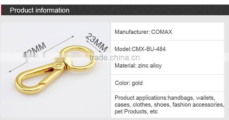 Zinc Metal Gold Swivel Trigger Clips Snap Hook For Handbag Accessories