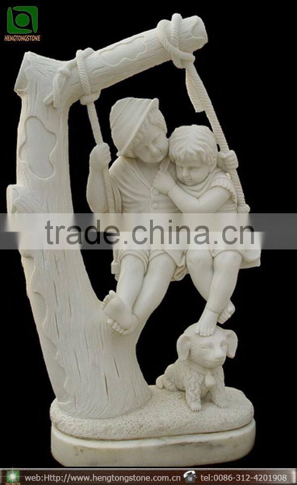 Boy And Girl Stone Figure Statue