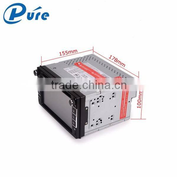 High quality 6.2 inch Touch Screen Double Din Car Stereo with DVD Bluetooth Radio USB SD AUX 2 Din Multimedia System with GPS