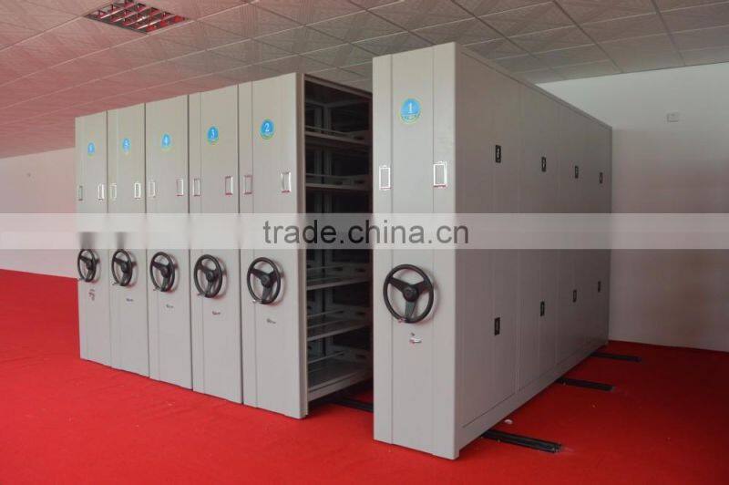 mobile steel library bookshelf adjustable steel compact shelving storage rack shelves high density manua mass shelf