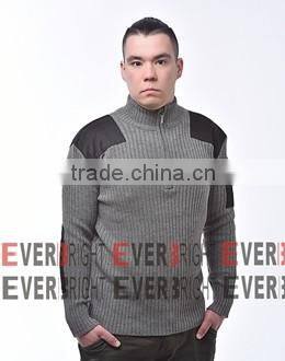 sweater knit fabric OEM Service shetland wool plain mens cardigans jacket