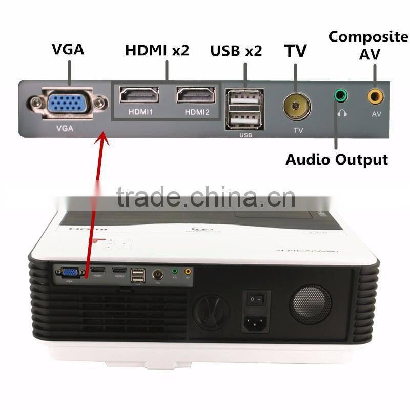 high Lumens 5000Lumens full hd led projector/proyector/beamer with HDMI VGA AV port