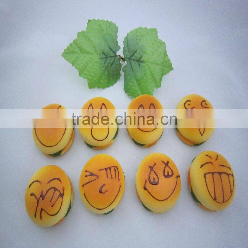 Fake PU smile bread / exaggerated facelook cake for decoration or kid's early learning