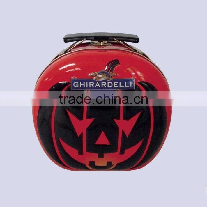 special shape metal tin lunch box apple shape tin box with handle