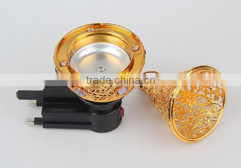 2016 new wholesale B-G or A-G plug silver or gold Electric Incense Burner