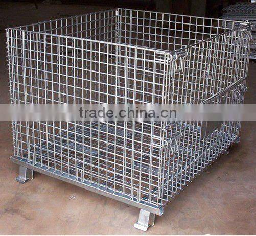 Large Capacity Foldable Galvanized Storing Cage Using In Supermarket