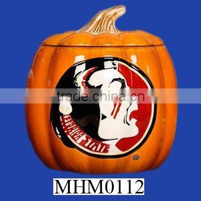 Human face Ceramic Pumpkin Jar