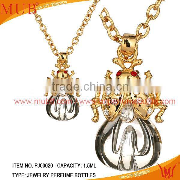 Ladybird Shape Jewelry Pendant Glass Perfume bottle jewelry