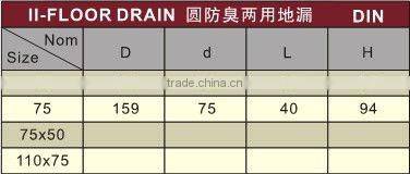 UPVC floor drain DIN /plastic floor drain