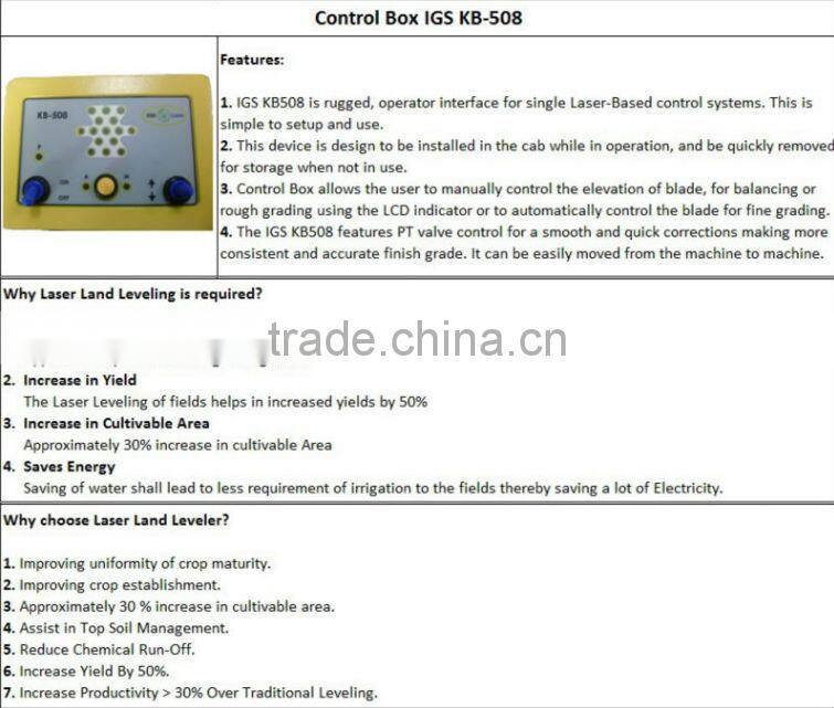 High Precision Agriculture Laser Leveler Land Machine Controller KB-508