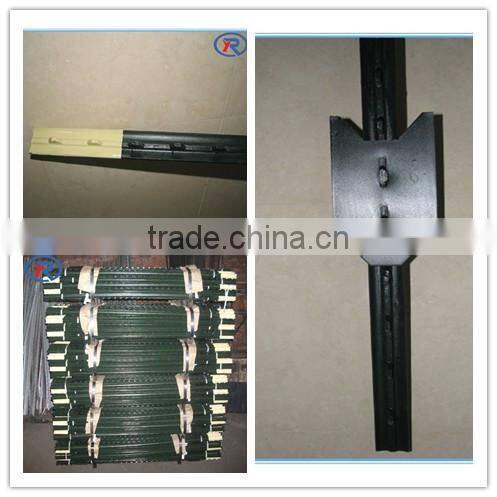 cheap Farm Used Metal t Fence Post/Green painted studded T Fence Posts
