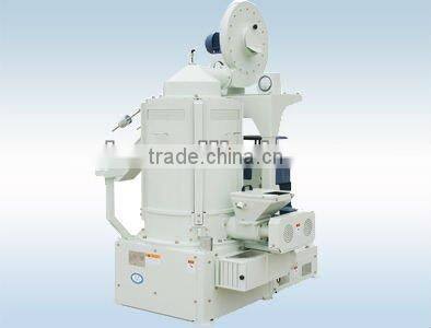Vertical iron roll rice whitener