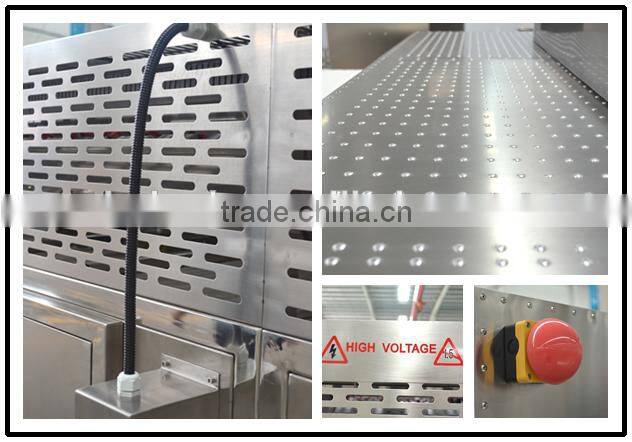 High efficiency continuous type microwave heater for box lunch