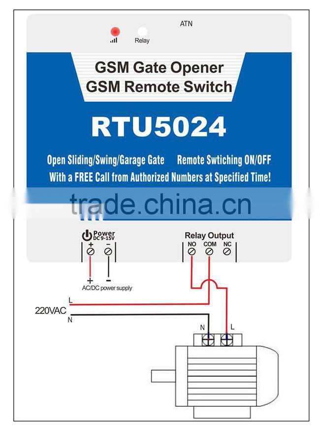 gsm gate opener with 200Authorized Users King Pigeon RTU5024