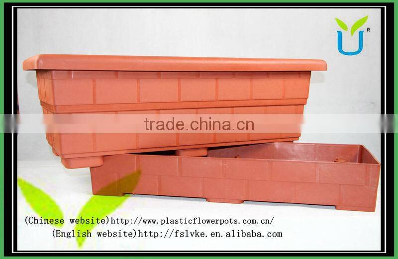 Large rectangular planter box with storage function