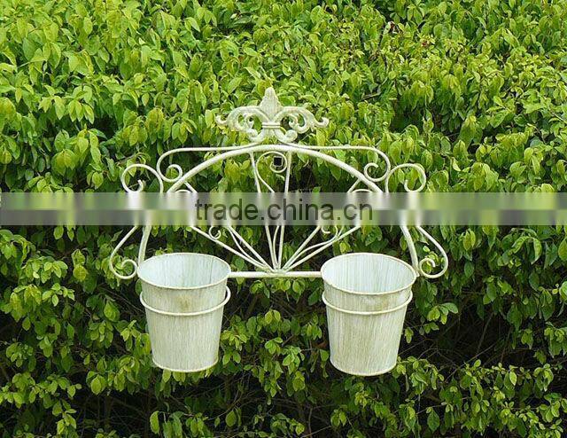Light Weight Vintage Classical Home Decorative Antirust Metal Wall Planter Garden Pots