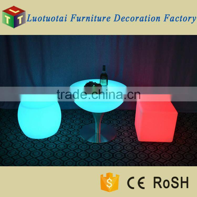 led table/rechargeable battery operated remote control crdless led table