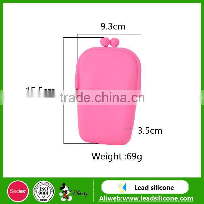 New design Fashion wholsale colorful silicone card holder wallet