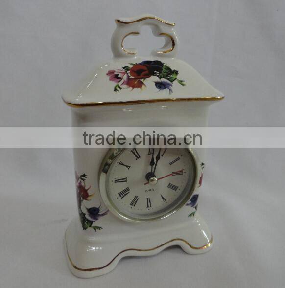 Vintage Table clock/Porcelain Table Clock