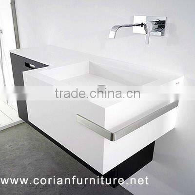 solid surface countertop rectangular wash basin