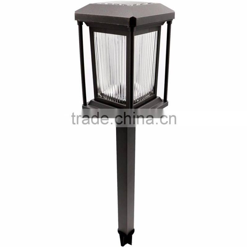 2pk Diecast Aluminum Solar Path Light Outdoor LED Landscape Lawn Garden Lamp -140 mm