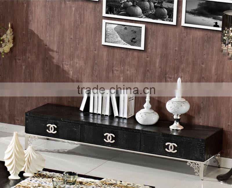 modern stainless steel legs tv stand/wall unit for hotel/living room furniture E101