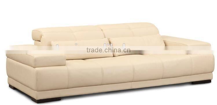 Foshan factory geniune italian leather leisure living room sofa