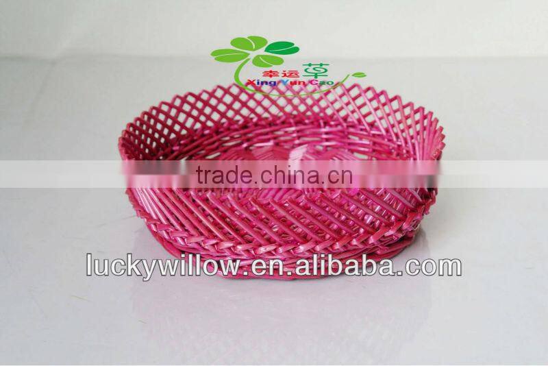 set 3 willow with lining decorative fruit basket decoration
