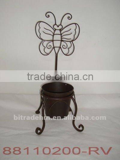 Metal handmade flower pot