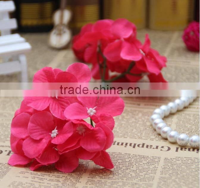 Silk artificial hydrangea flower heads fake flower for celebration