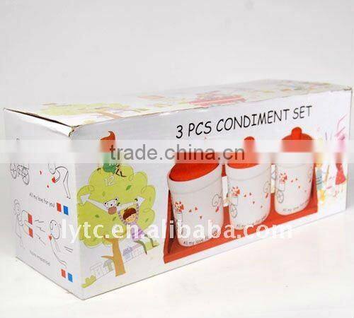 new design 3pcs ceramic canister set