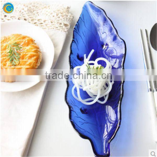 small fancy elegant round cut glass plate for tea set wholesale
