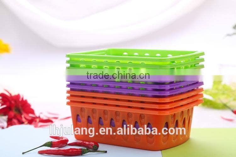 Useful plastic storage basket small size storage basket