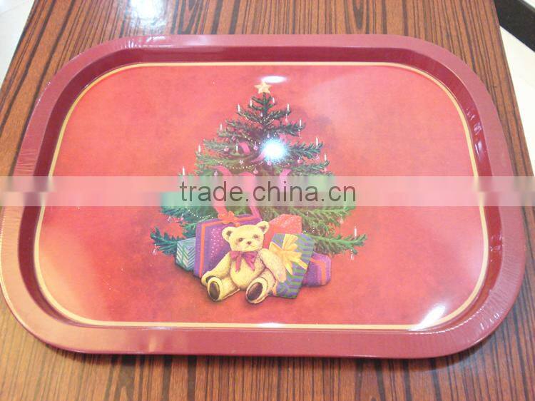 glorious design high quality round tin tray