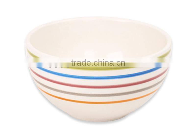 2014 lastest fashion decal handpainting ceramic stoneware bowl for promotion manufacture
