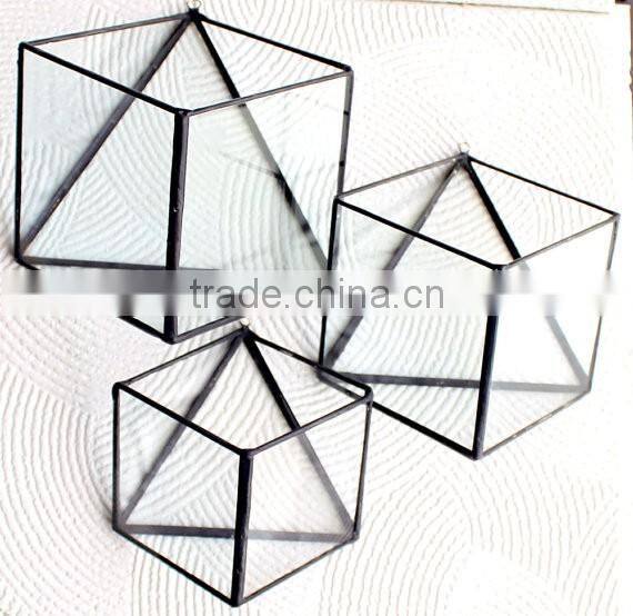 Home Decorate- 3 Sizes Modern Geometric Stained Glass Terrariums