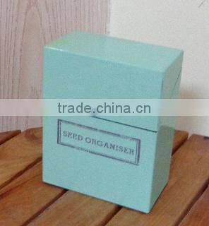 Metal seed box/ powder-coated/decal