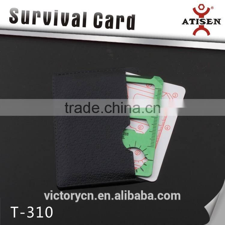 Colorfull Green survival card ,Card type mini stainless steel multi-functional tool