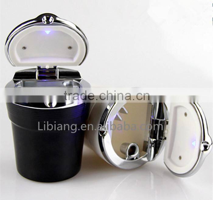portable zinc alloy ashtray with LED lamp