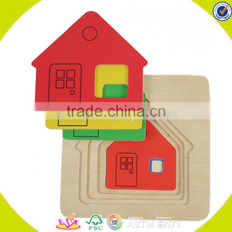 wholesale inexpensive wooden block puzzle toy funny wooden block puzzle toy for children W14A094