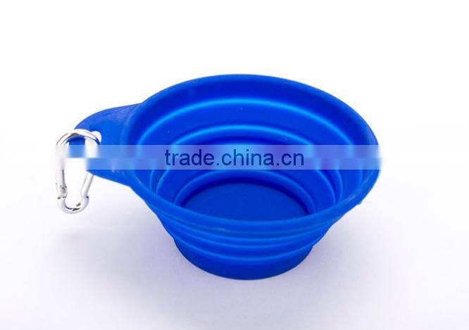 Collapsible silicone pet bowl