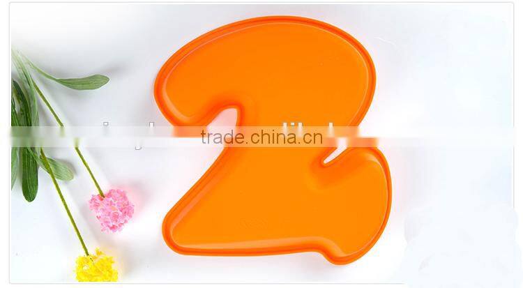 Fashion chocolate ice tray digital shape silicone cake mold