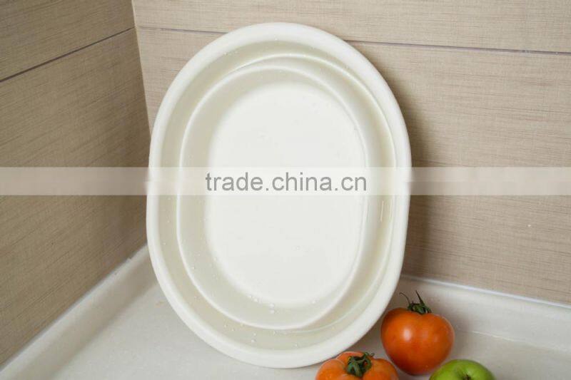 Silicone folding pots vegetables wash basin foldable bowl Camping tools