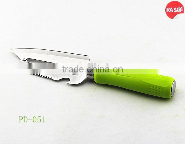 PD-053 Multi Function 4 in 1 peeler knife Fish scraper bottle opener apple peeler corer slicer