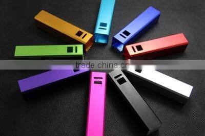 2600mAh Cuboid Shape Portable Metal Power Bank