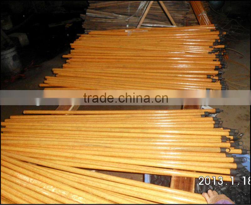 120*2.2 cm diameter wooden broom handle with pvc covered