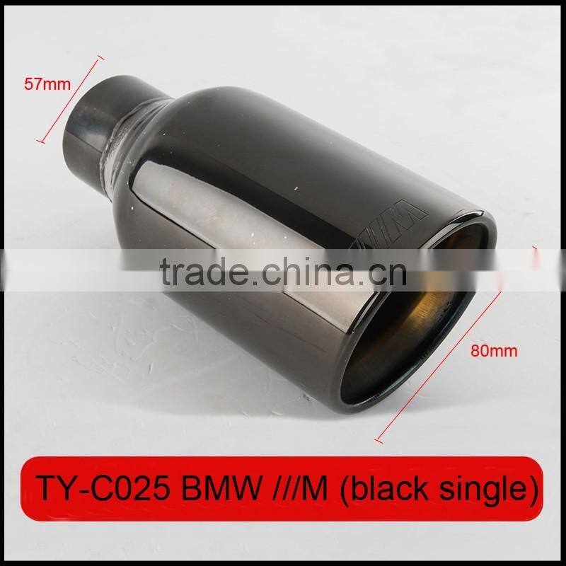 auto modified stainless exhaust tips laser M polish for bmw