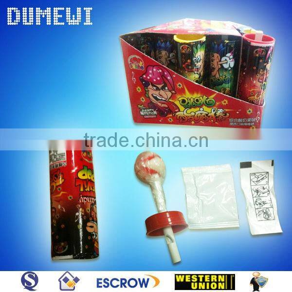 Cartoon Toy Fruit Whistle Lollipop Candy
